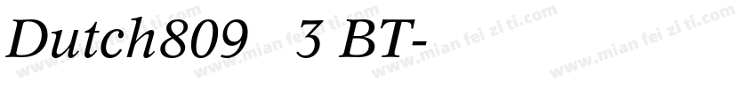 Dutch809   3 BT字体转换